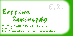 bettina kaminszky business card